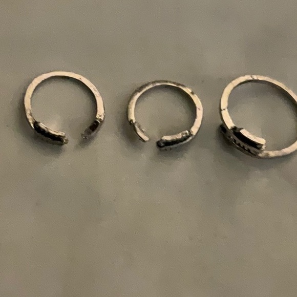 Three midi rings, silver tone - Picture 2 of 2